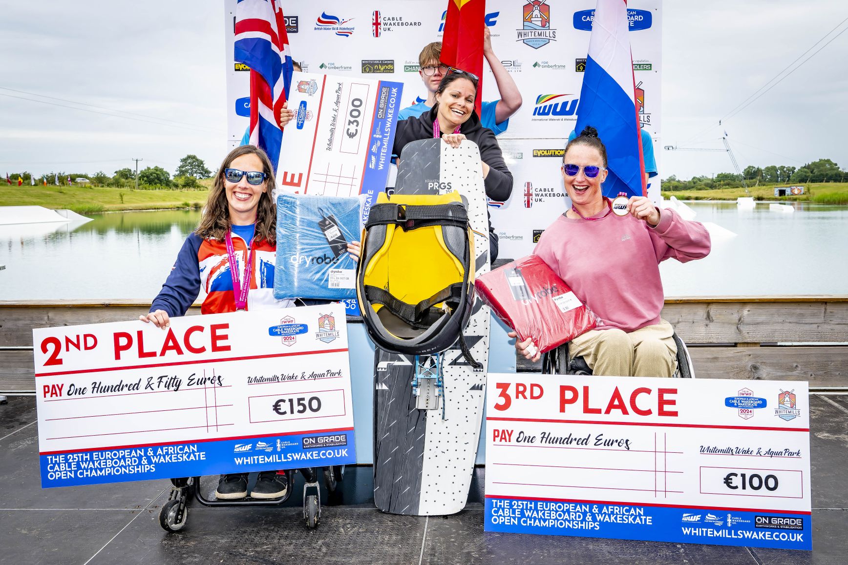 Hannah Tomsett silver at the 2024 European Cable Wakeboard Championships