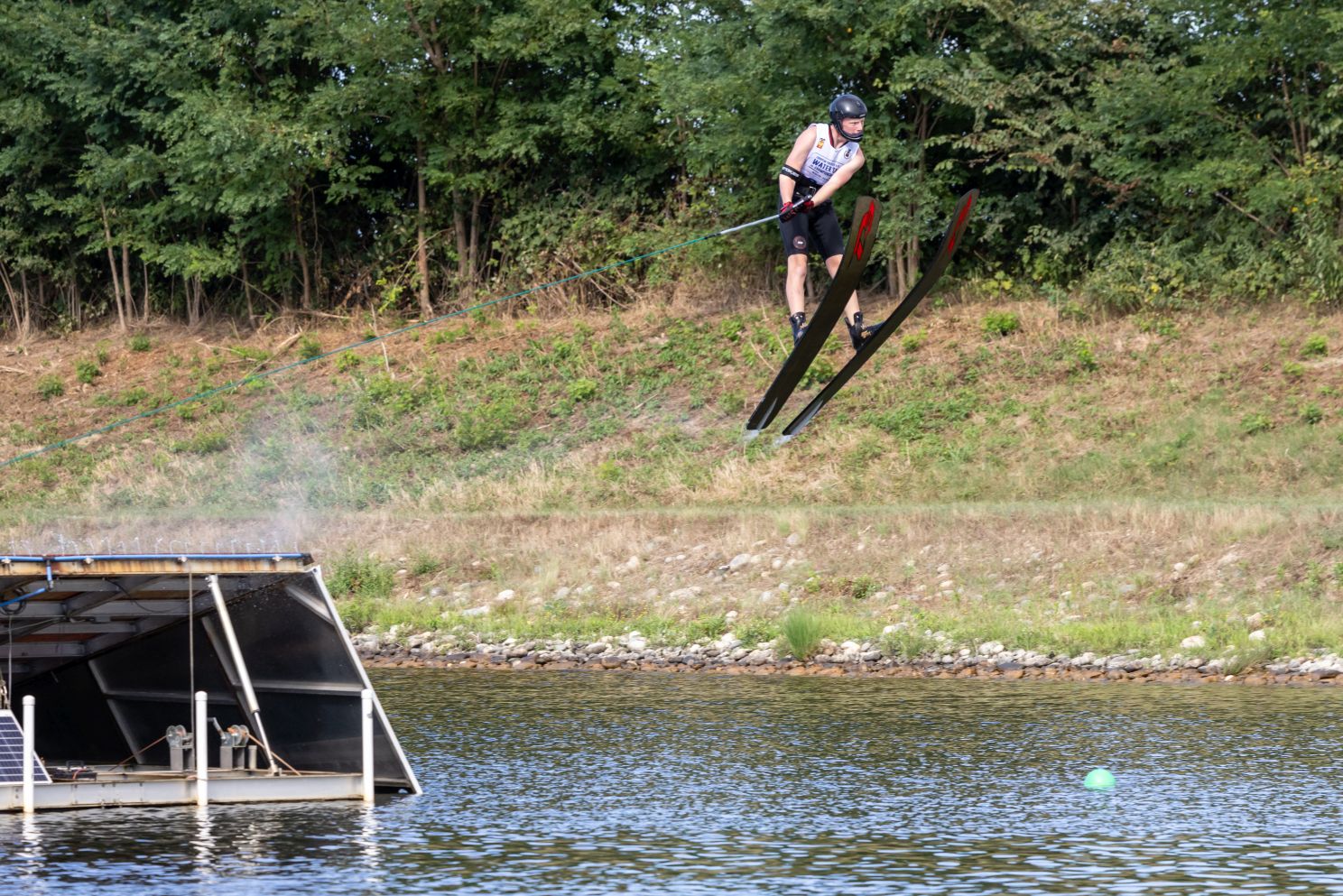 Harley Coster wins U14 boys jump at the 2024 Europe & Africa Youth Waterski Championships 